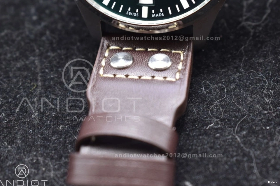 Strap Leather on Pilot Big ZF A51110 Brown Edition Best Real IW500901 0516